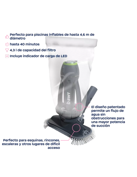 Aspirador de piscina a bateria BWT ES20