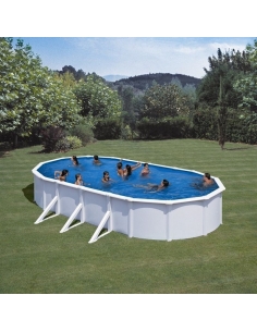 Piscine Gre Fidji Tôle d'acier ovale blanche 2