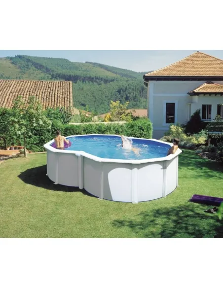 Swimming pool Gre Varadero in eight white sheet steel