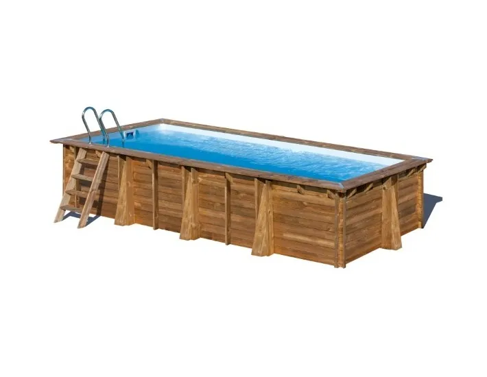 Piscina de madera Gre Papaya Rectangular...