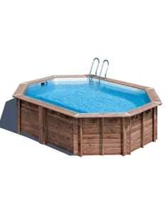 Piscina de madera Gre Sunbay Bambu 2 Ovalada 535x335x136