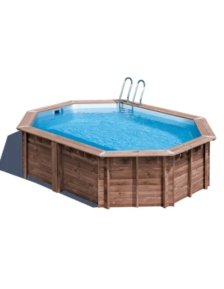 Piscina de madera Gre Sunbay Bambu 2 Ovalada 535x335x136