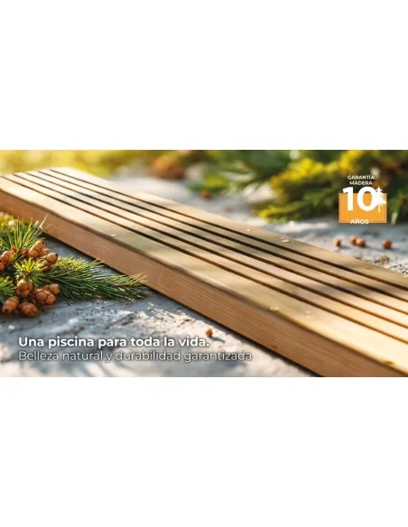 Piscina de madera Gre Sunbay Bambu 2 Ovalada 535x335x136