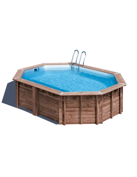Piscina de madera Gre Sunbay Bambu 2 Ovalada 535x335x136