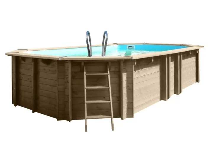 Wooden swimming pool Gre Sunbay Vermela Oval...