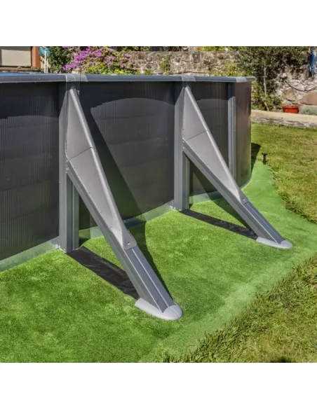 Gre Anthracite oval pool height 120 cm