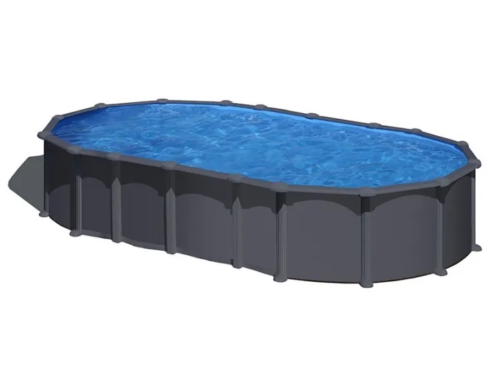 Piscina ovale Gre color antracite senza pali,...