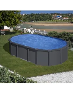 Gre Anthracite oval pool without posts height 132 cm 2