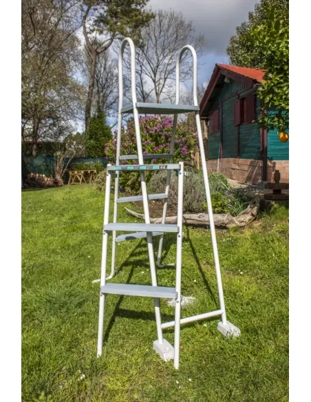 Piscina ovale Gre color antracite senza pali, altezza 132 cm