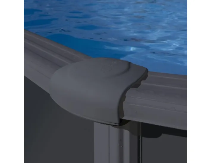 Piscina ovale Gre color antracite senza pali,...