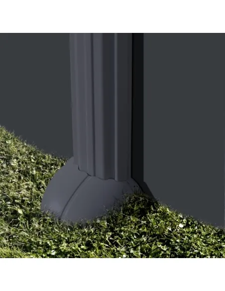 Piscina ovale Gre color antracite senza pali, altezza 132 cm