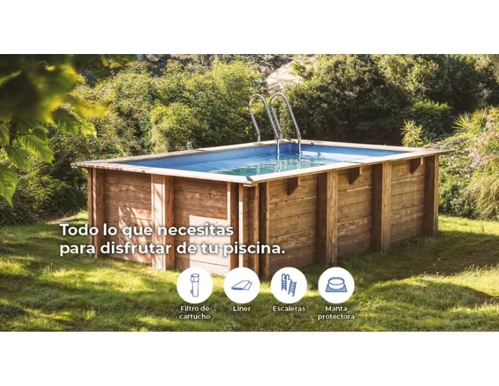 Zwembad Gre Sunbay Lemon rechthoekig 375x200x68