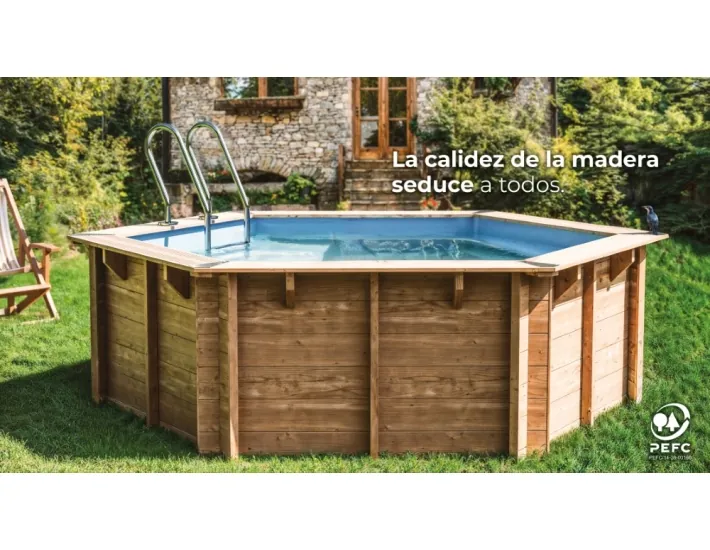 Wooden pool Gre Sunbay Lili 2 round Ø280x107