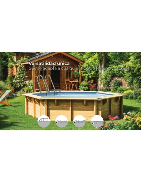 Wooden pool Gre Sunbay Lili 2 round Ø280x107