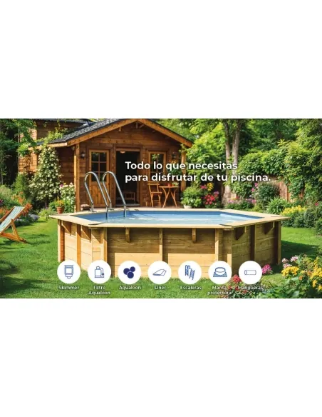 Wooden pool Gre Sunbay Lili 2 round Ø280x107