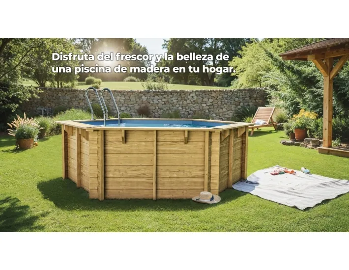 Wooden pool Gre Sunbay Lili 2 round Ø280x107