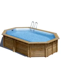 Wooden swimming pool Gre Sunbay Cannelle 2 Oval 535x335x117