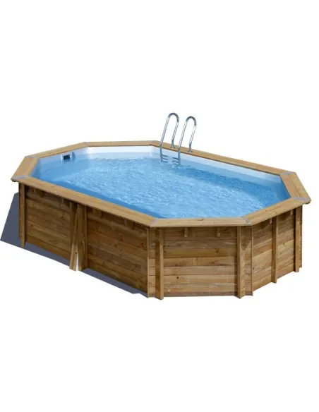 Wooden swimming pool Gre Sunbay Safran 2 Oval 620x395x136