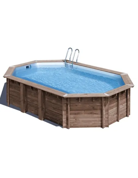 Wooden swimming pool Gre Sunbay Macadamia Oval 632x335x130