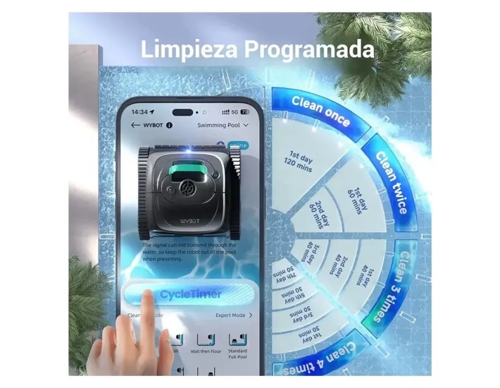 Nettoyeur de piscine sans fil Wybot Spyder...