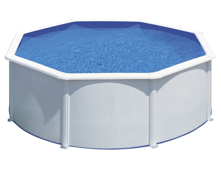 Swimming Pool Gre Fidji Circular Steel Sheet White