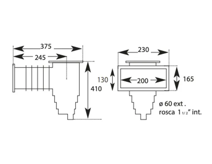 Skimmer Mouth Standard Quadratische Abdeckung...
