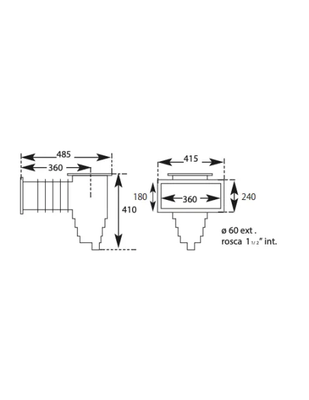 Skimmer Maulvergrößerung Quadratische Abdeckung Pool Quadratische Abdeckung Betonpool QP