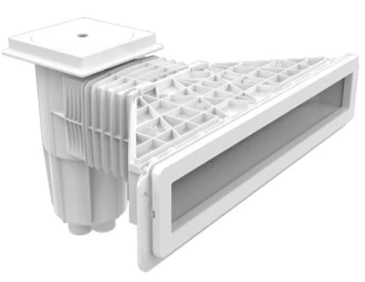 Skimmer com bocal de vidro para revestimento de...