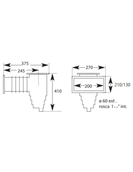 Skimmer für Liner 200 ABS Weiß QP