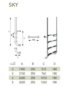 Sky Staircase Elegant Design Stainless Steel QP 2
