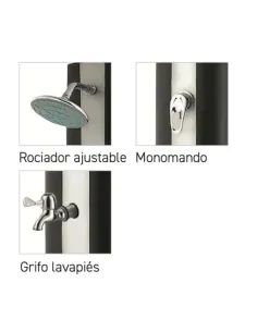 Ducha Solar 35L con Lavapiés QP 2