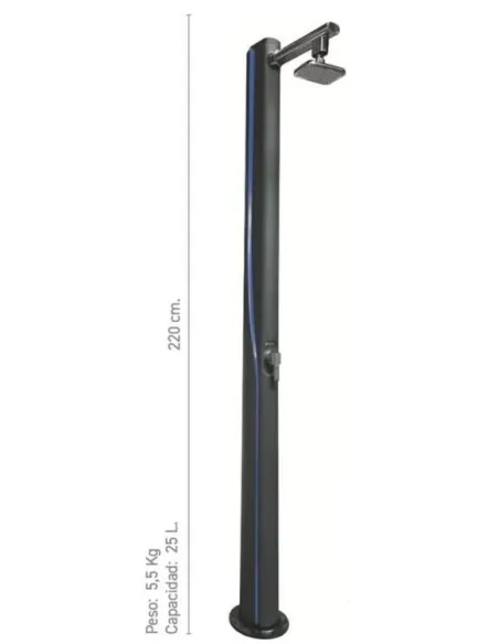 Doccia solare QP G 25L nera