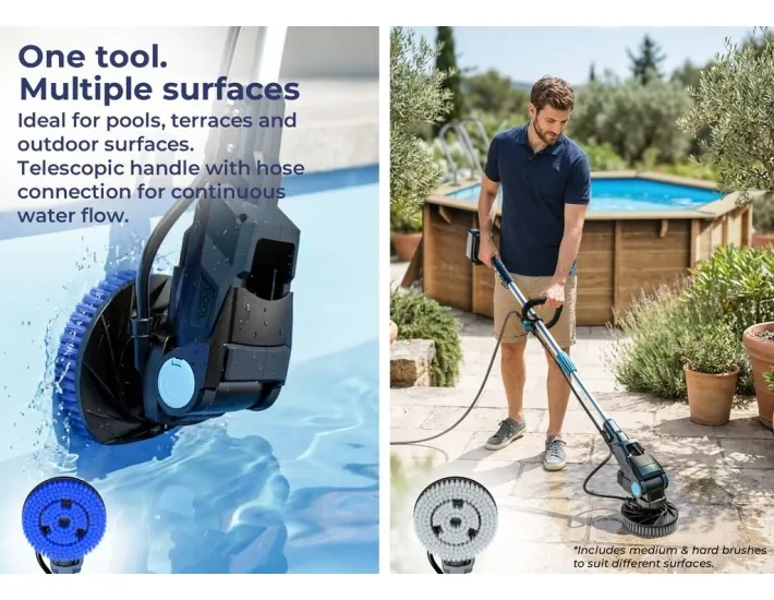 Limpiador a batería de doble cepillo Gre TBC60