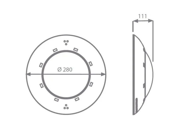 LED PAR56 RGB Flat Projector C/Control