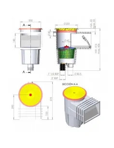 AstralPool Standaard Mond Skimmer Rond Deksel Beton Zwembad 2