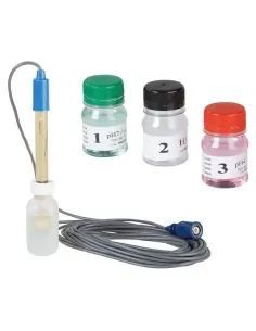 PH-elektrode met ijkoplossingen