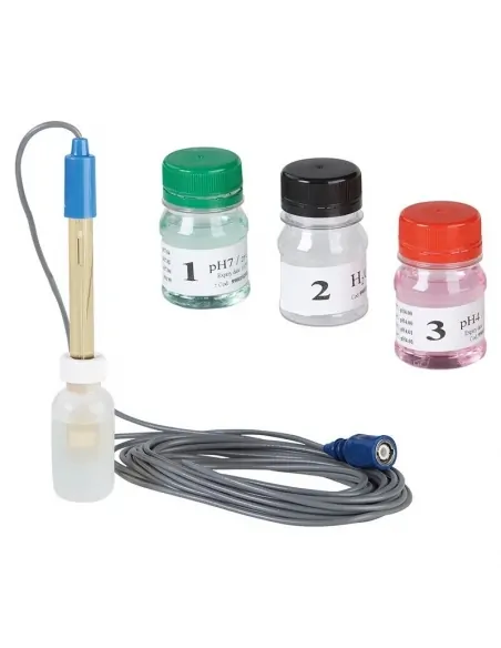 PH-elektrode met ijkoplossingen