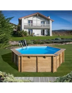 Wooden pool Gre Sunbay Vanille 2 round Ø400x119 2