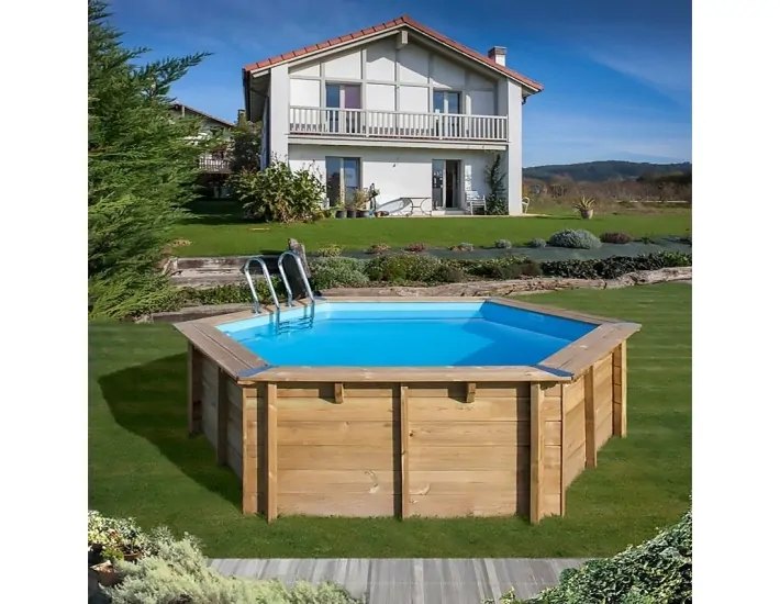 Wooden pool Gre Sunbay Vanille 2 round Ø400x119