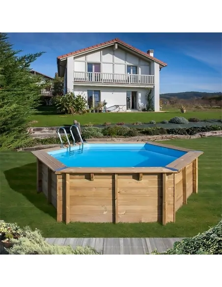 Wooden pool Gre Sunbay Vanille 2 round Ø400x119