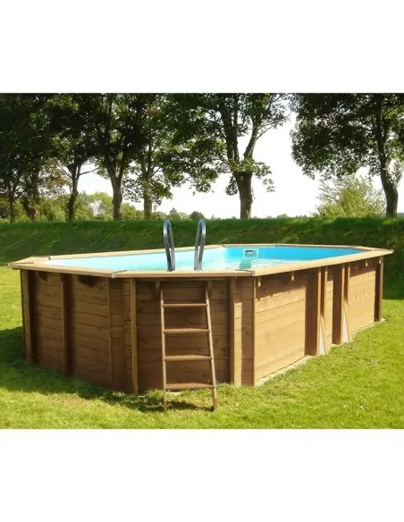 Wooden swimming pool Gre Sunbay Safran 2 Oval 620x395x136