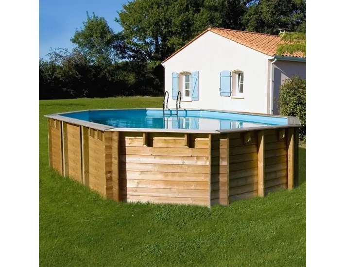 Wooden swimming pool Gre Sunbay Vermela Oval...