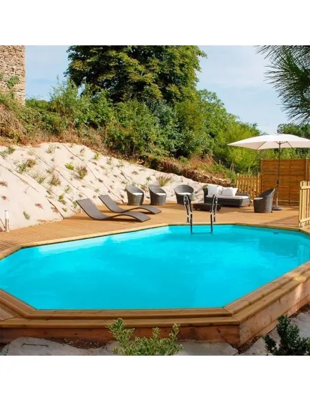 Wooden Swimming Pool Gre Sunbay Avocado Oval 656x456x131