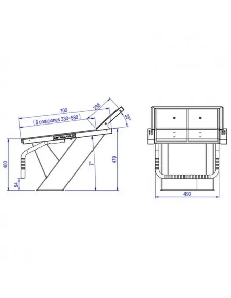 Podium Salida Nadadores Apoyo Regulable 6 Posiciones