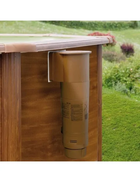 Detachable Swimming Pool Gre Sicilia Circular Wood Imitation