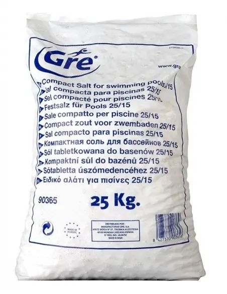 Salt for swimming pools 25 kg bag Gre 90365