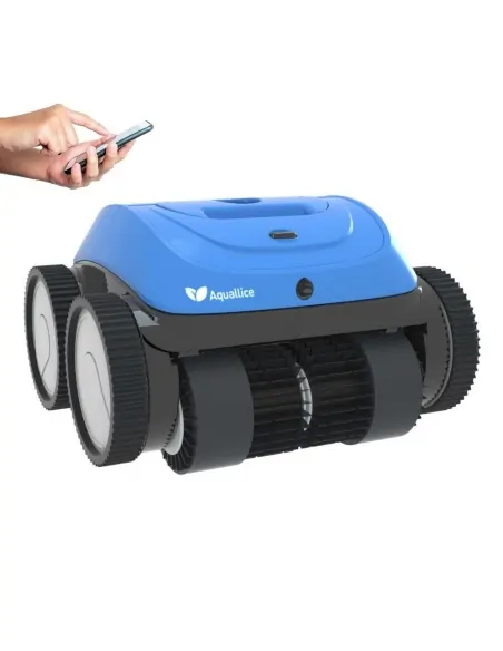 Snoerloze zwembadreiniger op batterijen Aquallice Leopard Connect