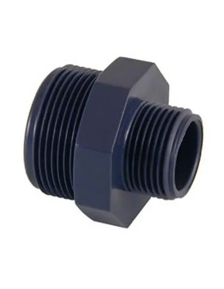 Réducteur fileté en PVC mâle x mâle