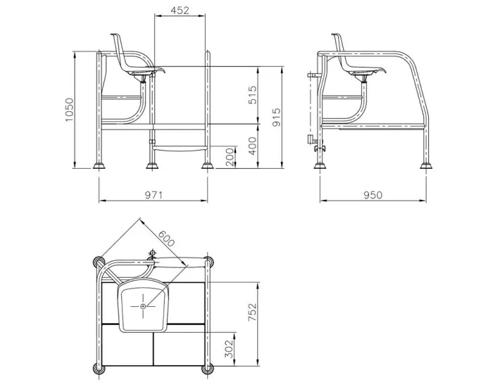 H-400 Badmeesterstoel met snelle toegang