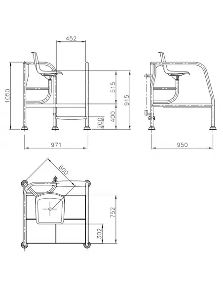 H-400 Badmeesterstoel met snelle toegang
